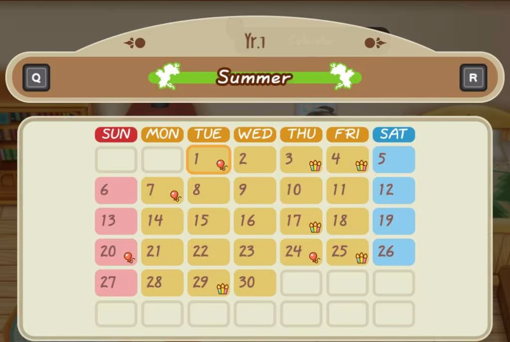 kalender summer sosfomt