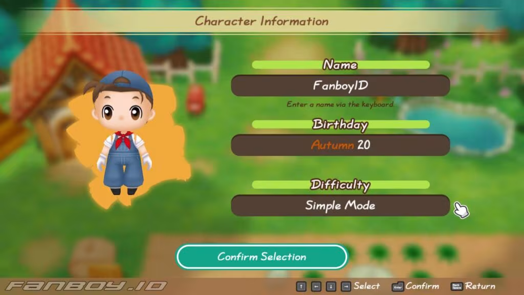 karakter informasi sos fomt